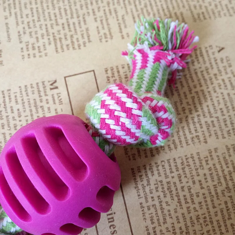 

Transer Sugar Shape Cotton Rope Dog Toy Pet Teeth Clean Molar Teeth Chew Bite Puppy Dogs Toys Interactive Outdoor Pet Train
