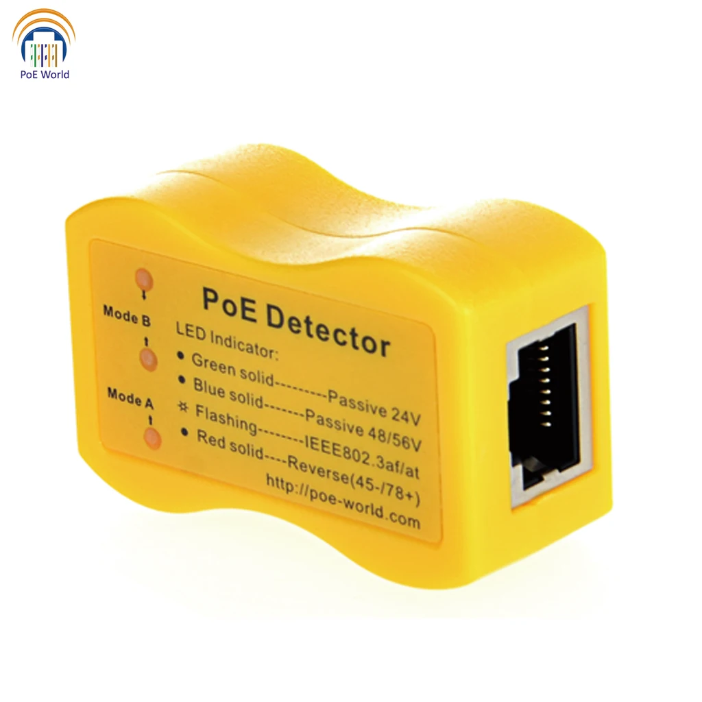 Инжектор PoE мир Тестер с портом детектор Мощность over Ethernet тестер подключен к RJ45