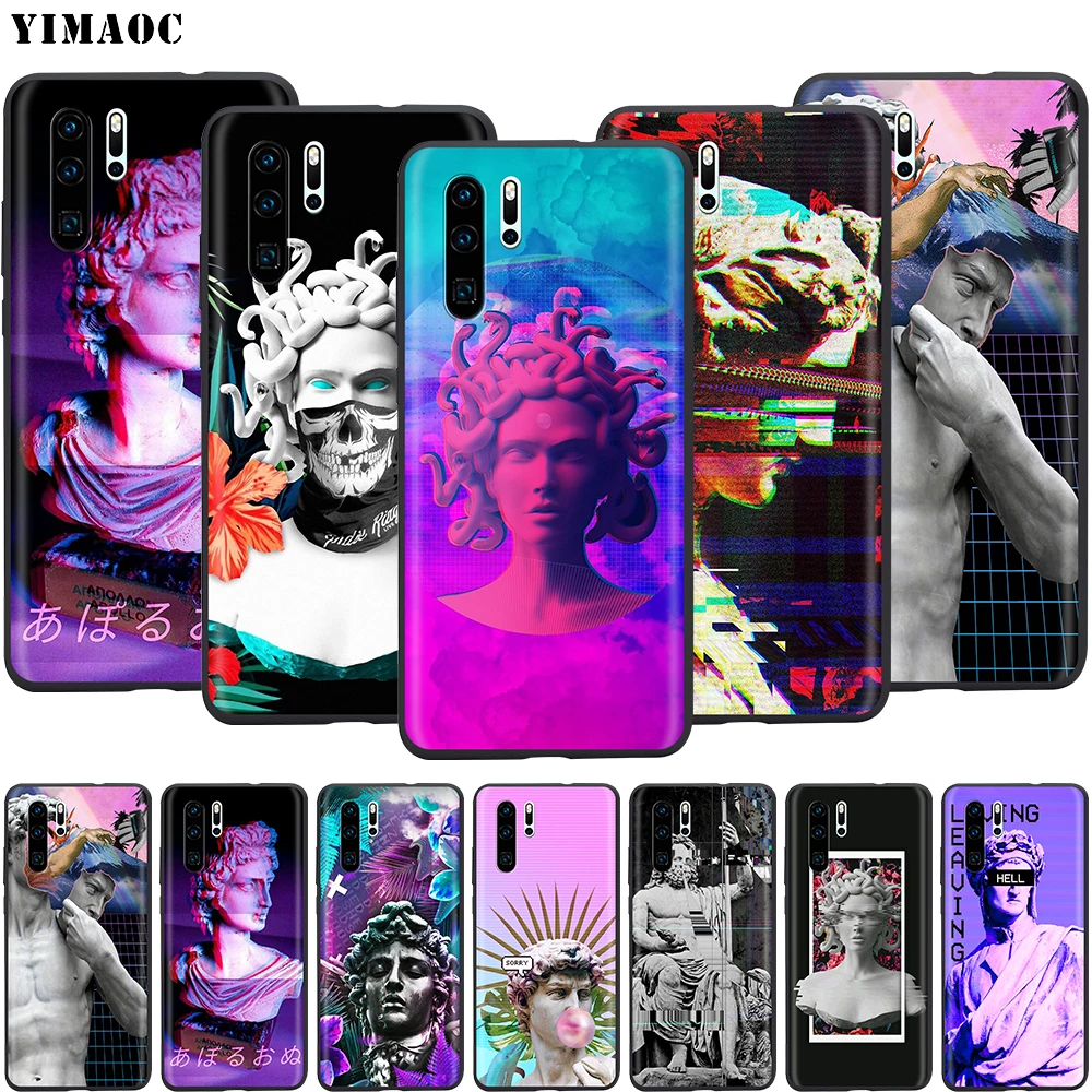 Мягкий чехол YIMAOC Medusa Vaporwave Glitch David для Huawei Nova 4E 5 5T Smart P9 Lite Y6 Y7 2019 Honor 8A 20S Pro Prime -