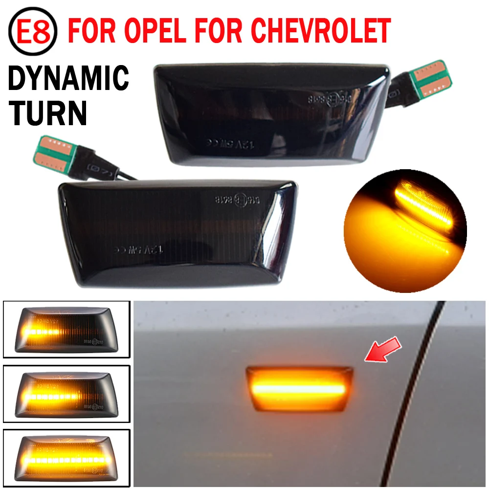 

2pcs Dynamic LED Side Marker Light Signal Blinker For Opel Insignia A MK1 2008-2017 Sequential Turn Signal Indicator Light