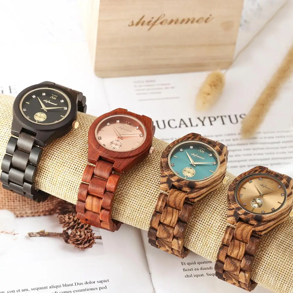 

Shifenmei Watches Women Fashion 2020 Wood Watch Women Wooden Bracelet Clock Top Brand Quartz Ladies WristWatch Relogio Feminino