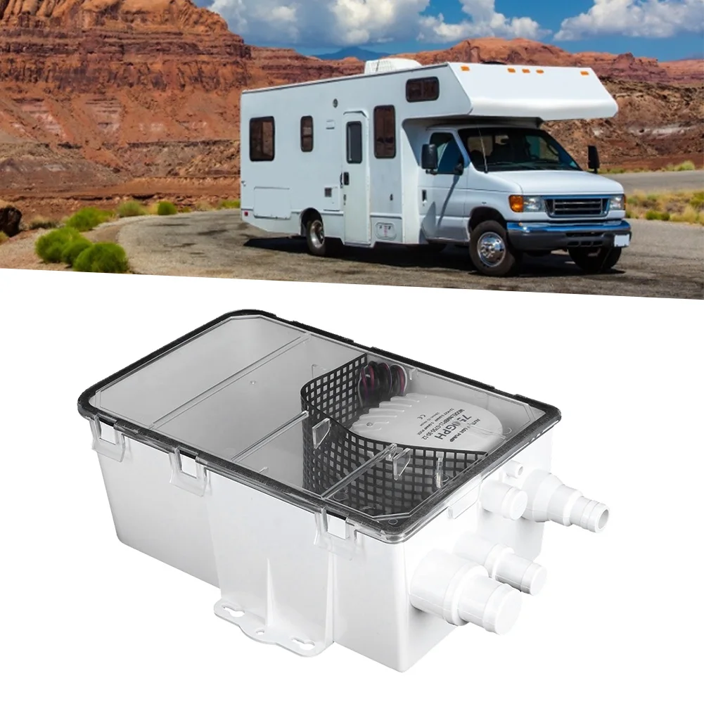 

Shower Sump Pump System Boat RV Bilge 12V 750GPH Marine Multi Port Drain Boxmarine