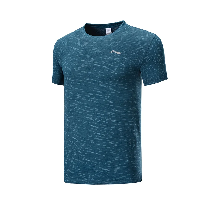 (Break Code)Li Ning мужские футболки для бега с коротким рукавом Стандартный крой нейлон