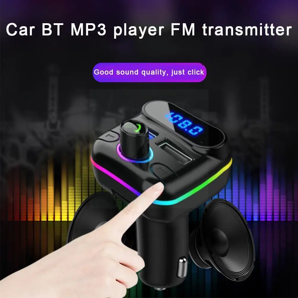 

Car Bluetooth-compatible MP3 Player 5.0 Car Kit Handsfree FM Car Wireless USB Player Charger QC3.0 Transmitter H1Y6
