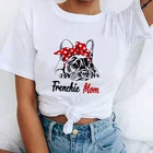 2021 забавная летняя футболка с таксой Мопсом, женская футболка в стиле Харадзюку, футболка с милой собакой, футболка питбуля, Женский Топ