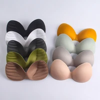 macaron multicolor sponge chest pad body fitted bra enhancer invisible bikini padded one piece bra cup wrap chest piece coaster