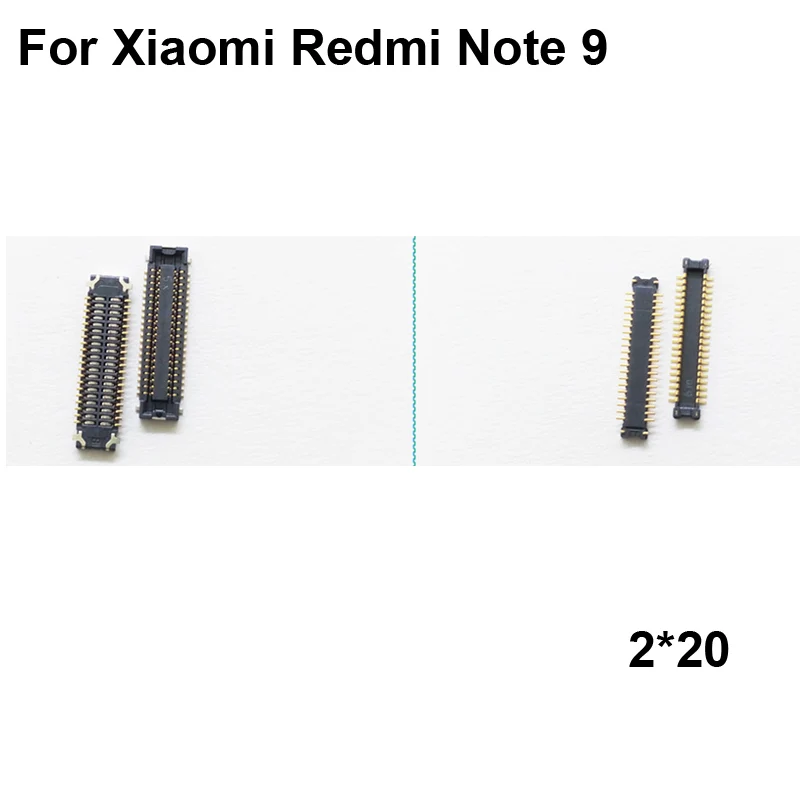 

2pcs FPC connector For Xiaomi Redmi Note 9 LCD display screen on Flex cable on mainboard motherboard For Xiao mi Redmi Note9