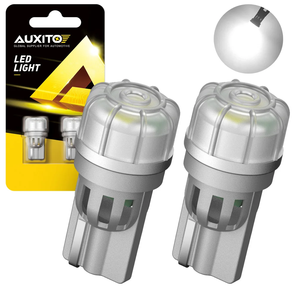 

AUXITO 2 шт. T10 W5W Светодиодные лампы 168 194 2825 LED 5630 SMD Лампа для внутреннего освещения автомобиля Купольный светильник для чтения багажника Желтый 6500K Белый