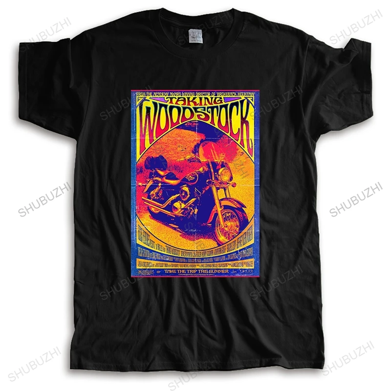 Мужская футболка с принтом рок-постеров woodstock повседневная винтажная хлопковая
