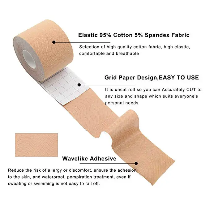 Instant Breast Lift - Adhesive Pushup Tape | A Cup to DD and Plus Size | with Reusable Premium Silicone Nipple Covers