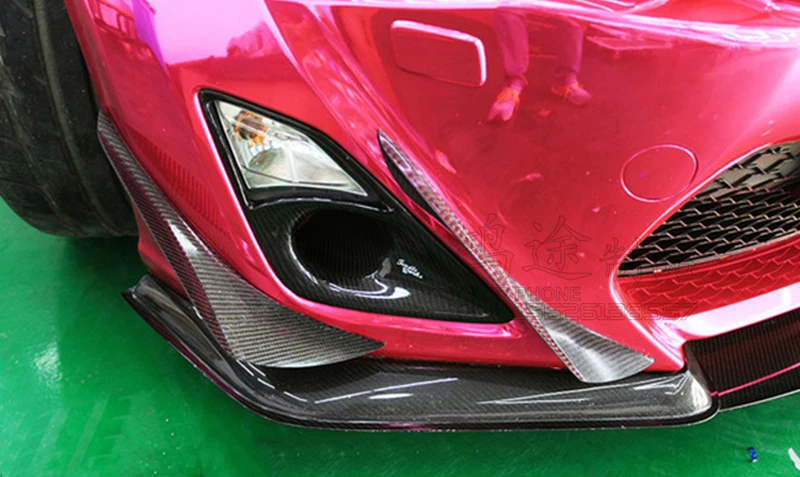 Автомобильный Стайлинг для Subaru BRZ Toyota FT86 GT86 Scion FRS углеродное волокно передний бампер внутренний и Outter Canards/передний сплиттер 4 шт
