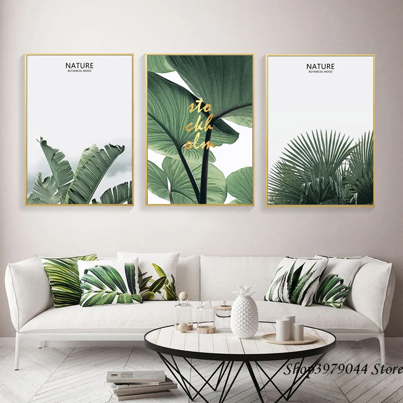 Куадросские настенные художественные картины на холсте скандинавские Зеленые