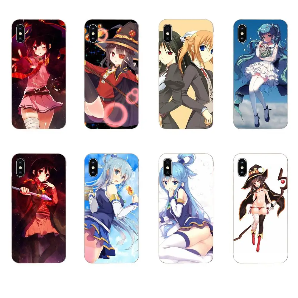 Японское аниме сексуальная девушка Konosuba TPU Чехлы Capa для Xiaomi Redmi 3 3S 4 4A 4X 5 6 6A 7 K20 Note 2