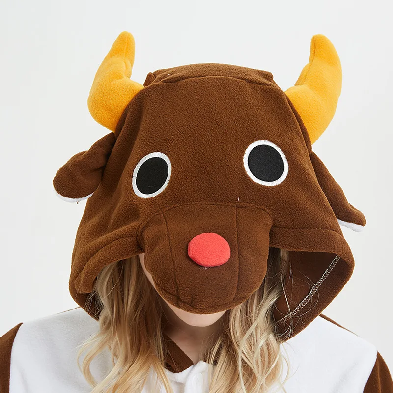 2019 зимние пижамы в виде животных пижама с изображением оленя комплекты для