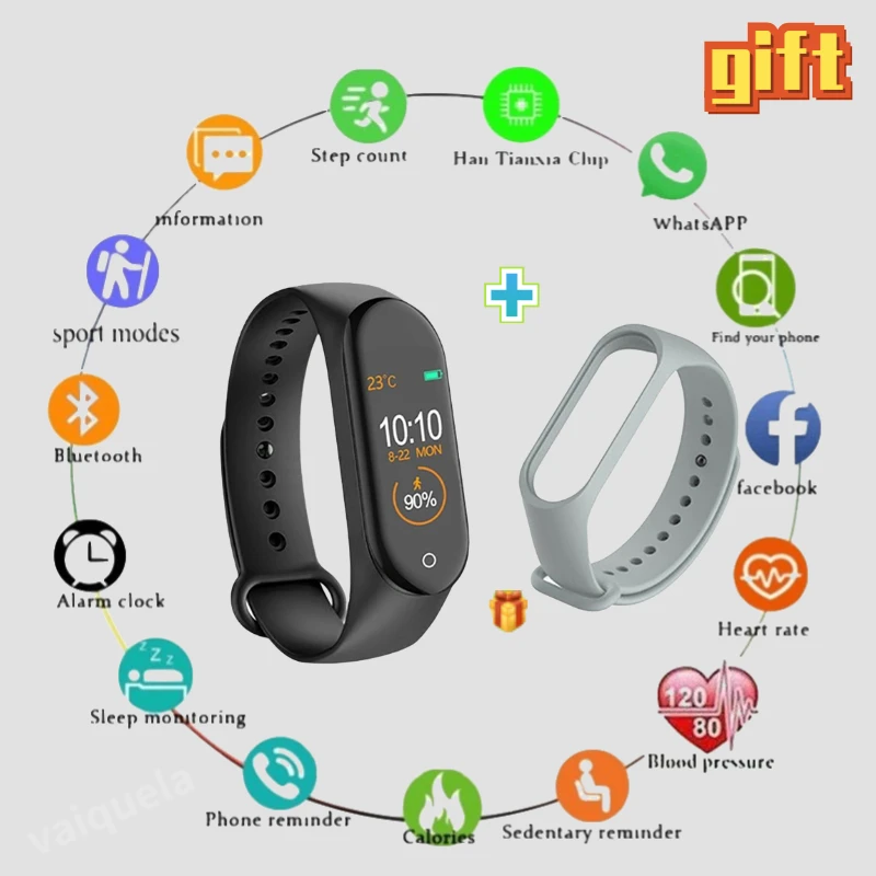 

M4 Digital Wristwatches Smart Sports Watch Bluetooth call reminder Fitness Tracker Child watch girl for mi band 5 Smart Watch
