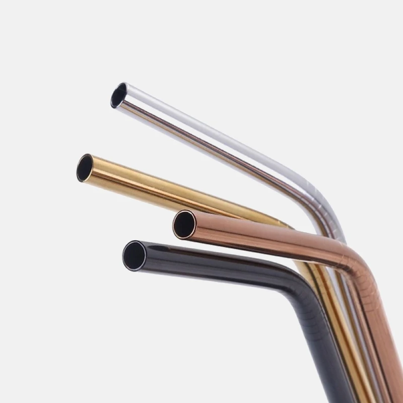 

5 Pcs Colorful Reusable Drinking Straw High Quality 304 Stainless Steel Metal Straw with Cleaner Brush For Mugs 20/30oz