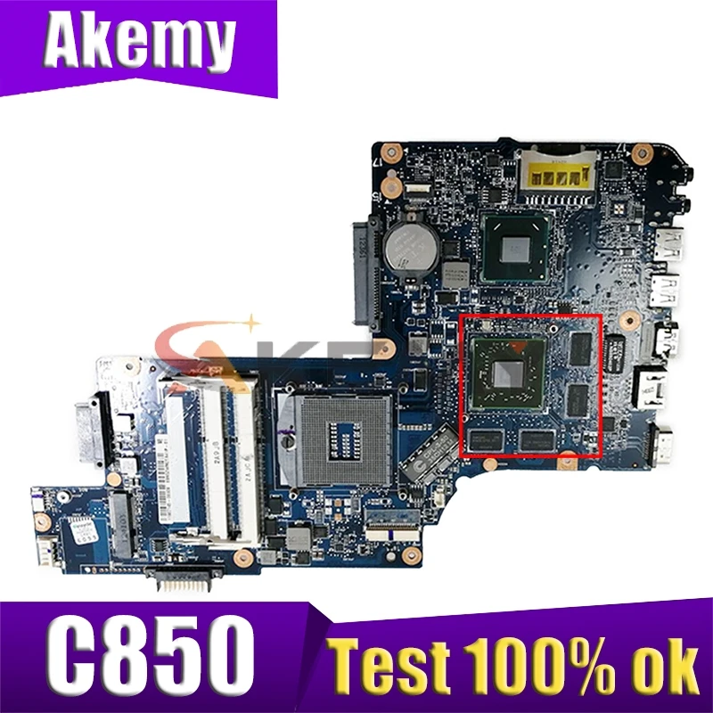 

Материнская плата AKEMY H00043510 для ноутбука Toshiba Satellite C50 C850, материнская плата HM70 216-0810028 REV.2.1 DDR3 для ноутбука