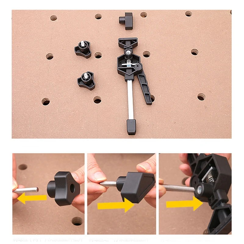 Woodworking Clamper Adjustable Quick Release Grip Clamp Fixed Jaw Parallel | Инструменты
