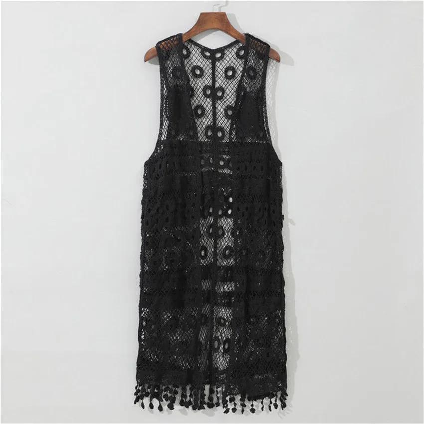 Женский вязаный кардиган в стиле бохо