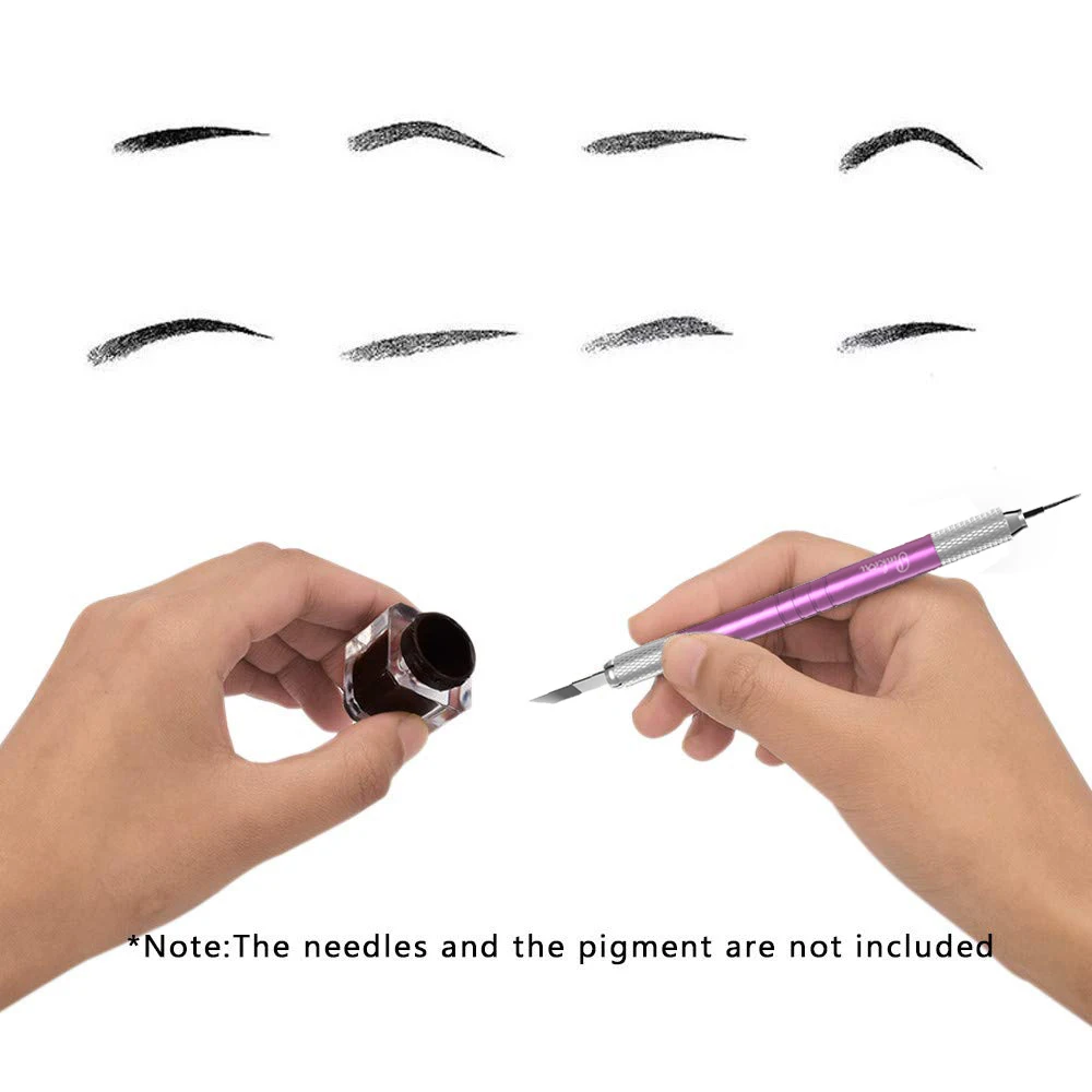 Двухсторонняя микроблейдинг 3D Ручка тату машины для Tebori лезвия круглые ИГЛЫ