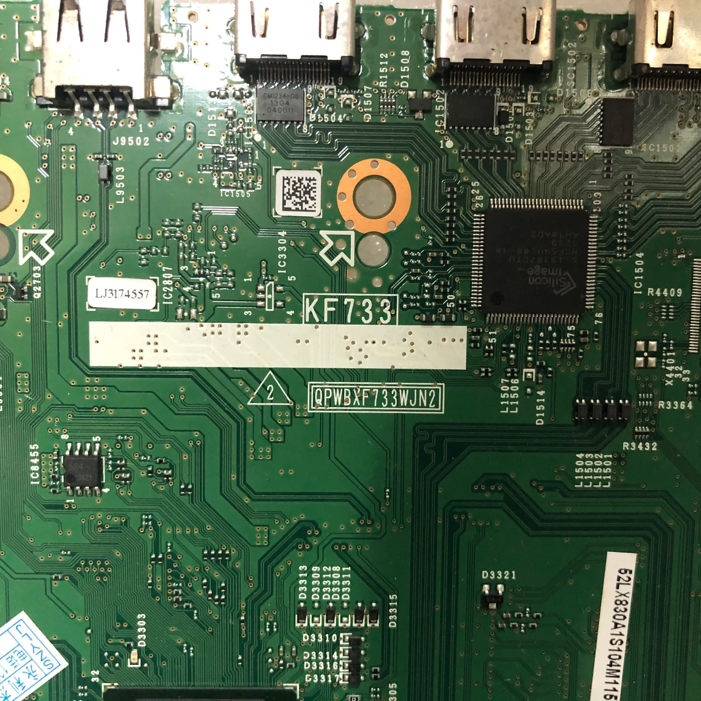 Тест для LCD-60LX830A/46/52LX830A материнская плата QPWBXF733WJN2 KF733