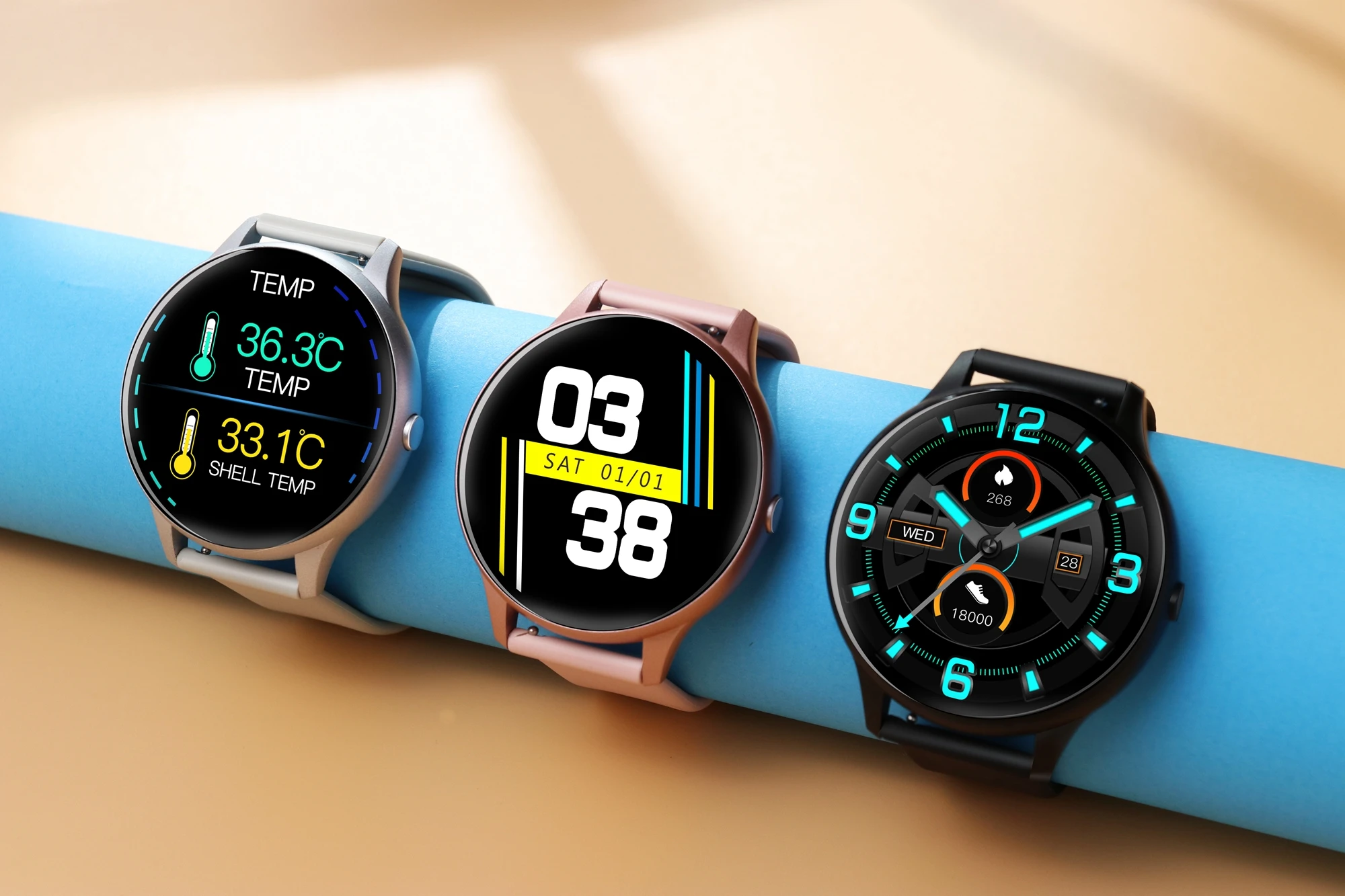 

2021 Smart Watch Women watches Body Thermometer Wristwatch Blood Pressure Fitness Tracker men Bracelet Smartwatch