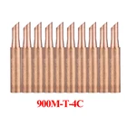 10 шт.лот 900M-T-4C паяльник наконечник из чистой меди наконечники для припоя сварочный паяльник ремонтный инструмент