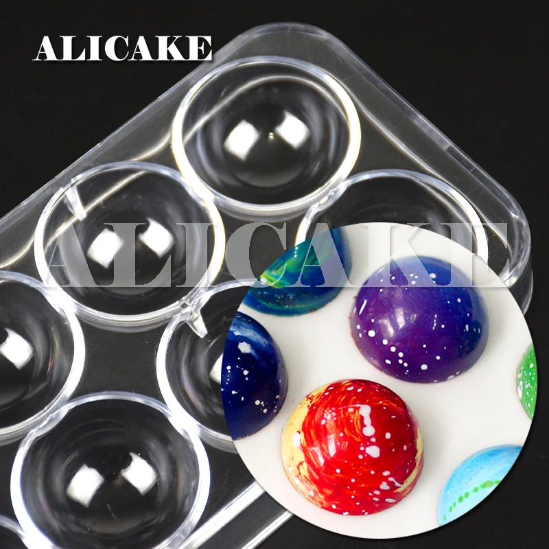 Polycarbonate Chocolate Moulds Ball Tray Sphere Baking Form Molds Tools Baking Bakery Mold Z20