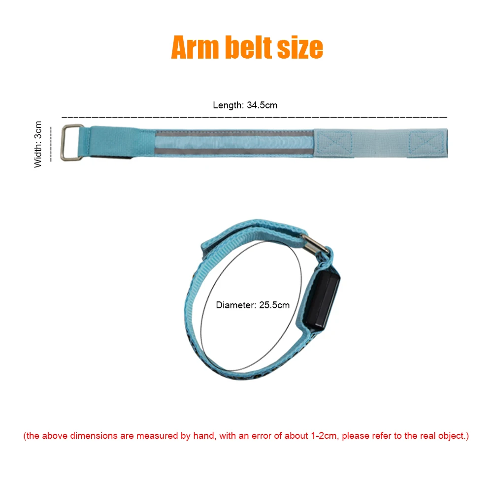 

Sports Safety Strap Armband Night Running Cycling Reflective LED Light Wristband Portable Waterproof Cycling Elements Dropship