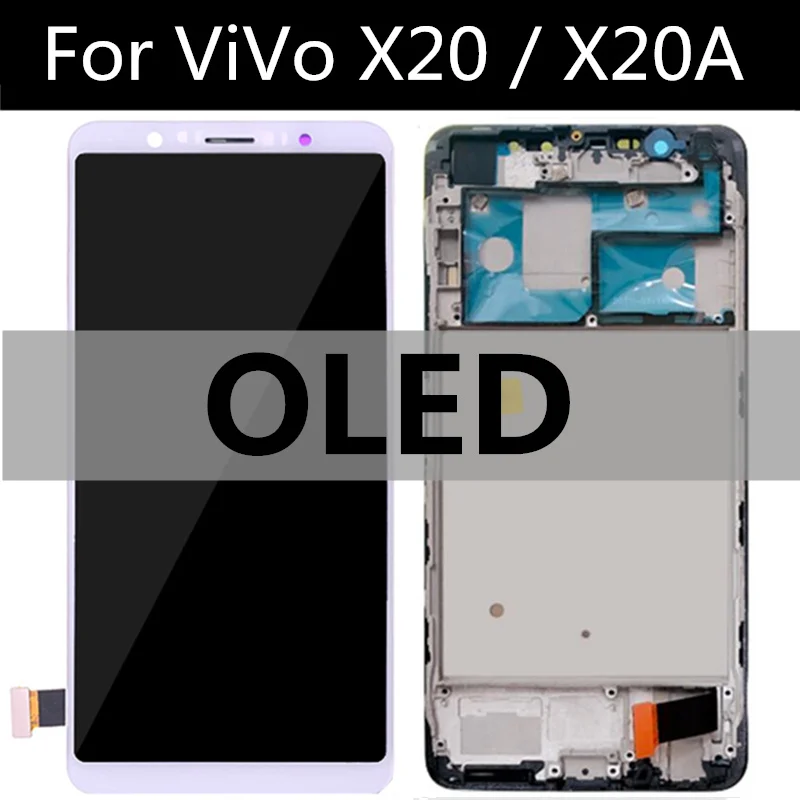 OLED для VIVO X20 X20A ЖК дисплей + сенсорный экран дигитайзер стеклянный объектив в