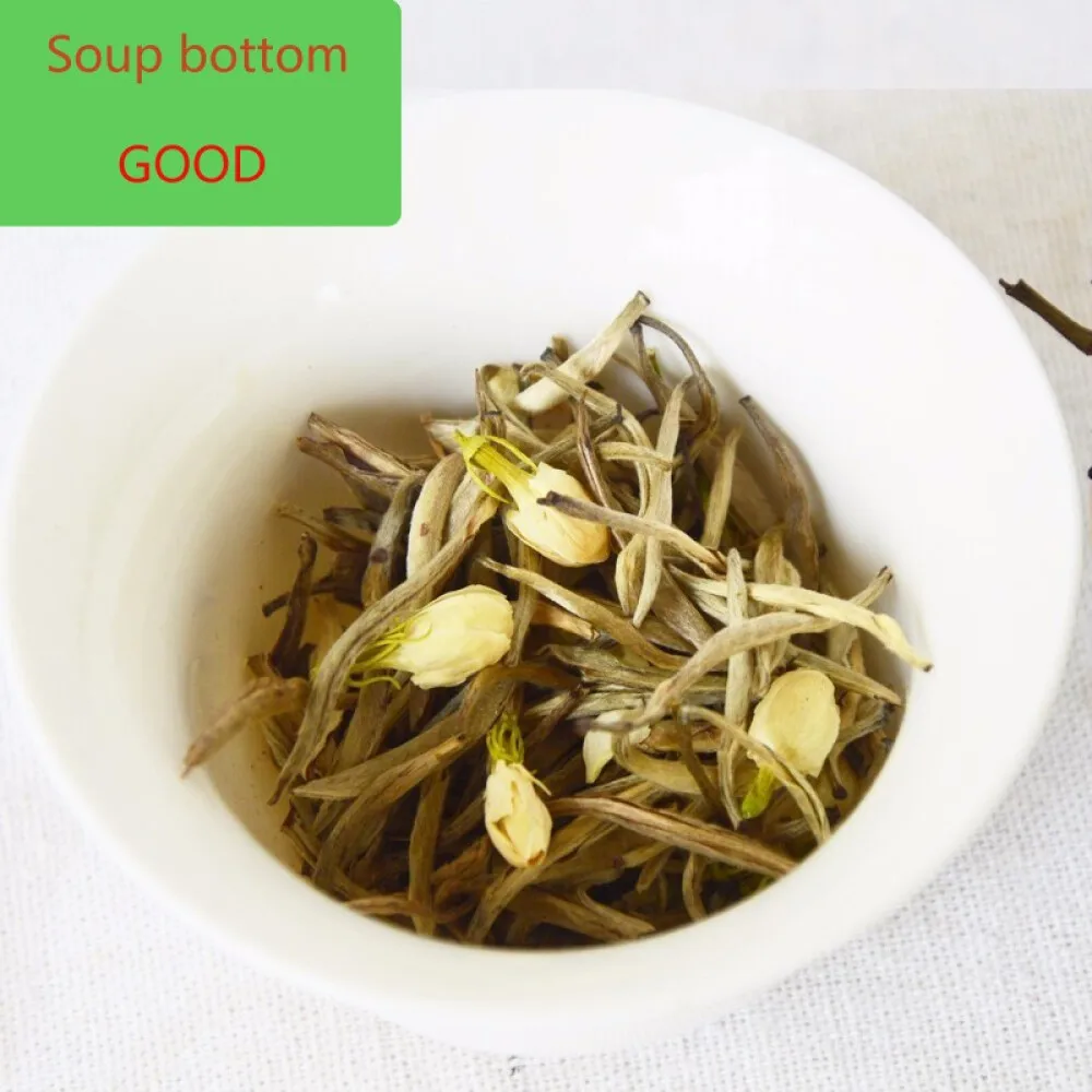 Жасмин чай 100 г герметичный Карманный жасмин серебряная игла большой белый