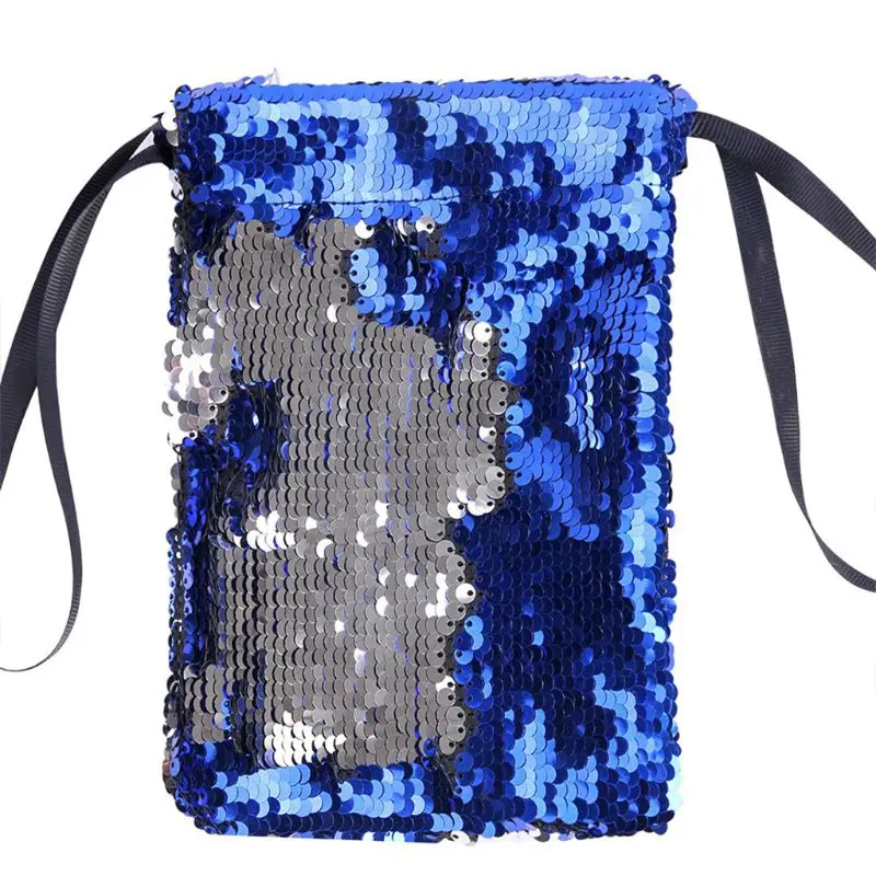 Кошелек унисекс с блестками на шнурке маленький мешочек бумажники для мелочи