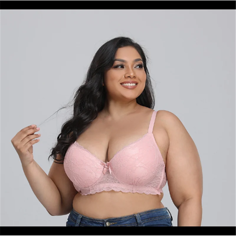 

New Underwire Push Up Lace Thin Smooth Underwear Large Size Bra For Women