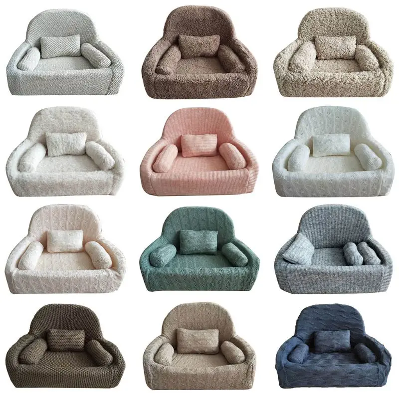 Sofa Pillow New 4Pcs/set Newborn Photography Props Baby Posing Set Chair Decoration K1MA | Мать и ребенок