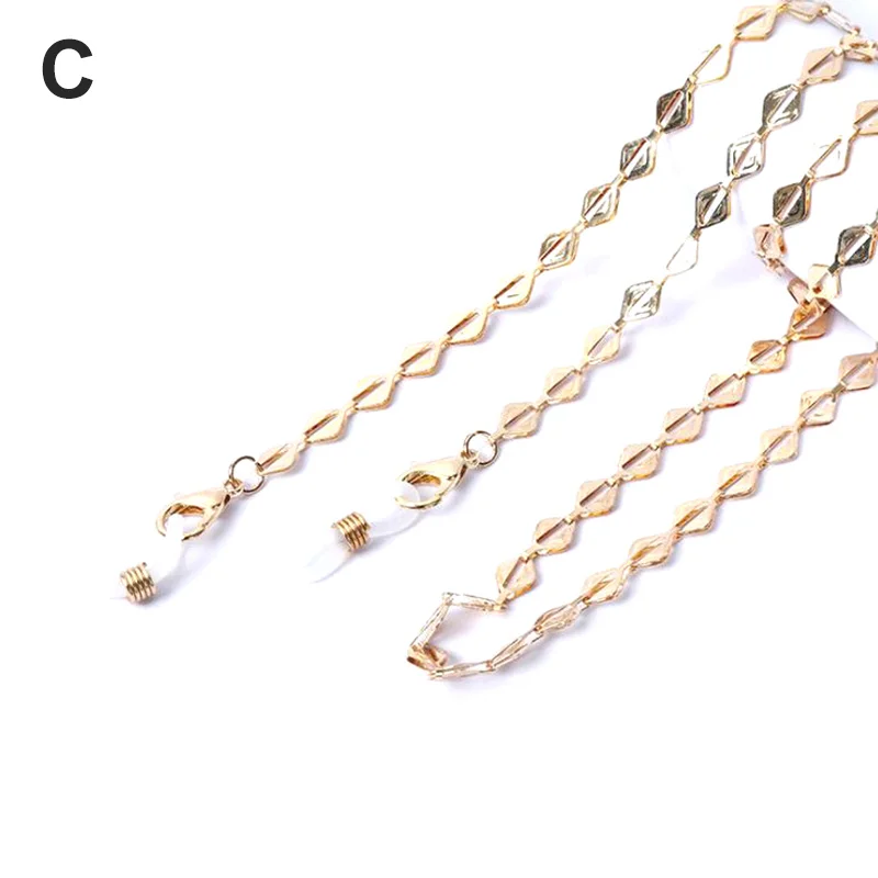 

Fashion Women Men Sunglasses Faux Pearl Chain Golden Eye Reading Glasses Lanyard Fashion Pearl Crystal Glasses Chain