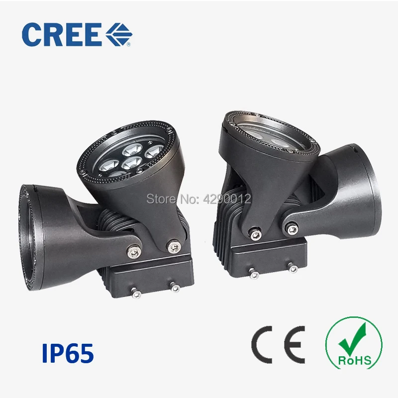 

IP67 12 Вт 24 Вт двухголовый настенный светильник наружный декоративный вверх и вниз регулируемый COB светодиодный светильник для крыльца AC 85-265 в