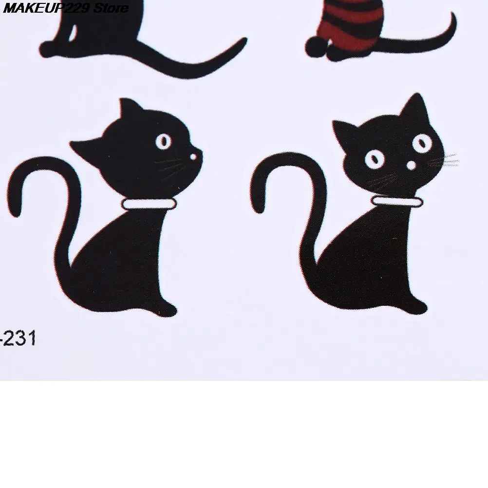 1 лист черный водонепроницаемый стикер s боди-арт временная татуировка наклейка