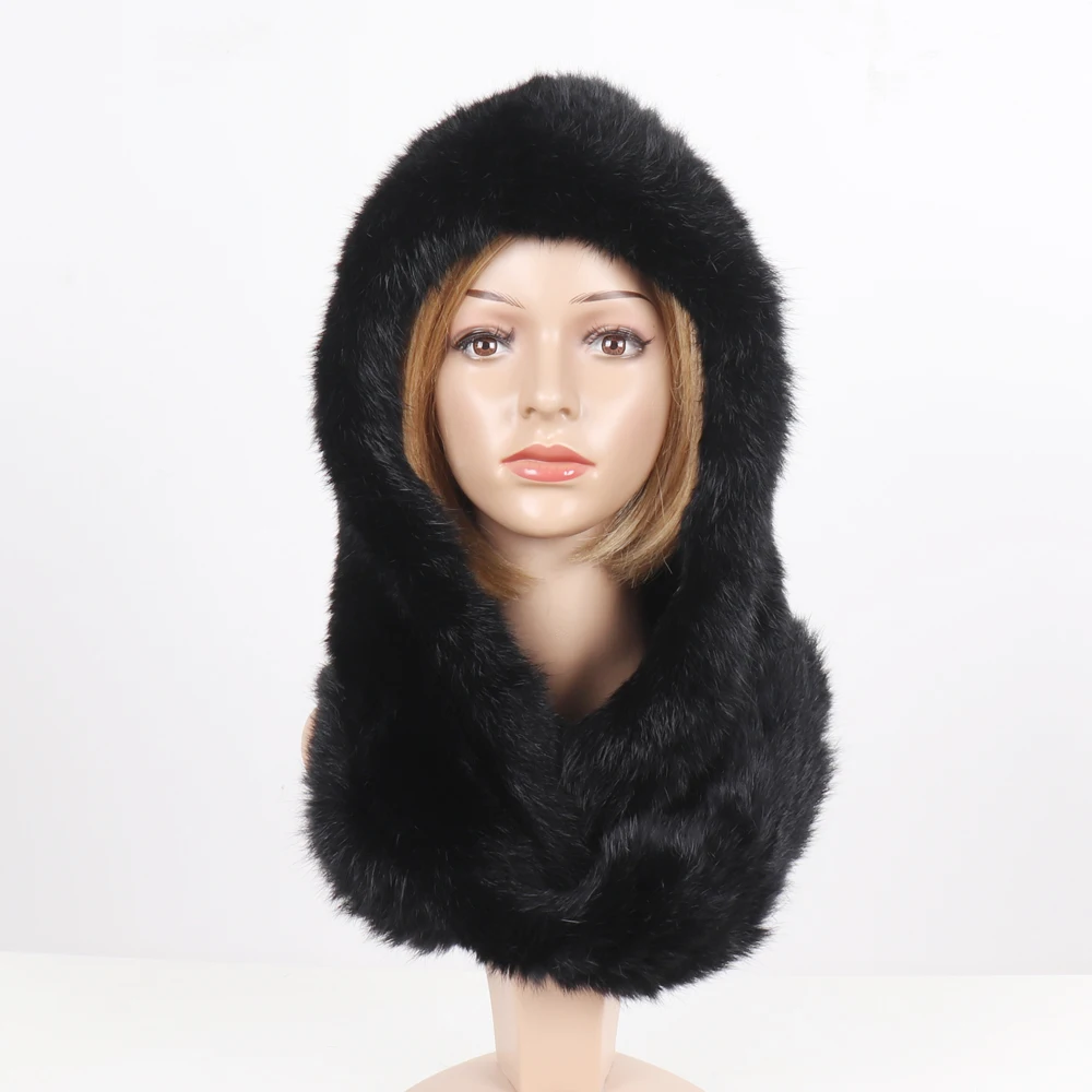 Новинка 2024 русские женские вязаные шапки из натурального кроличьего меха