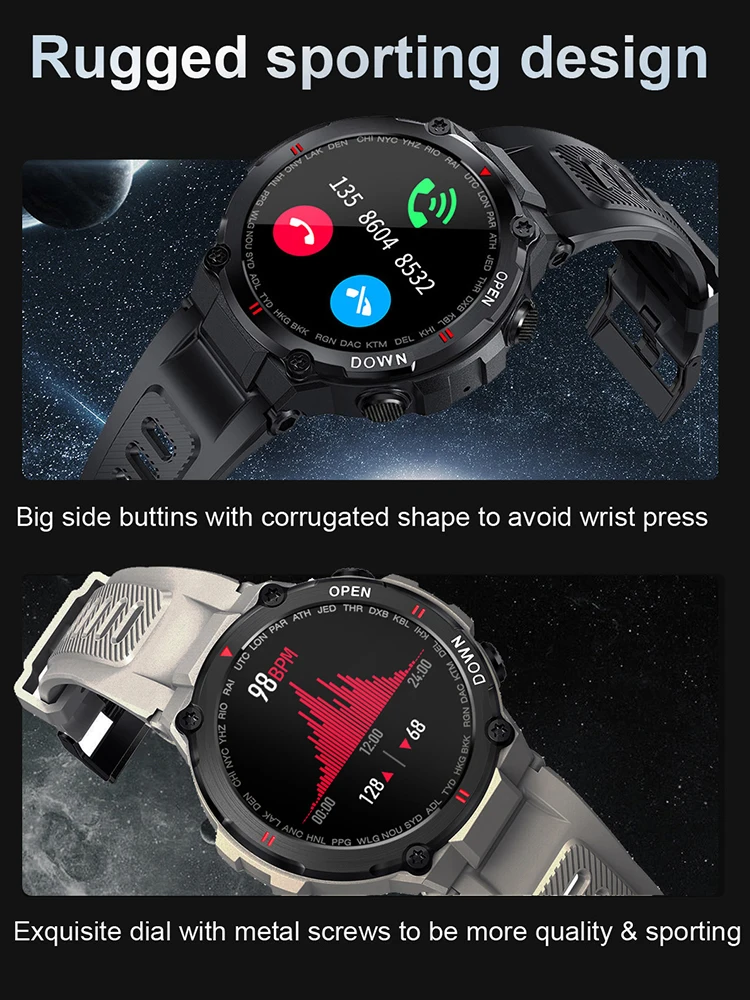 Xiaomi Youpin 2021 new smart watch bluetooth call full color screen step counter remote camera multi-sports mode male | Электроника