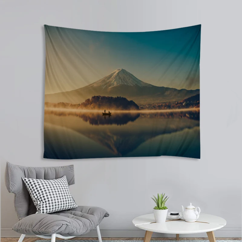 

Natural Landscape Painting Tapestry Wall Hanging Cloth Bed Spread Beach Towel Table Cloth Yoga Mat House Living Room Decoration
