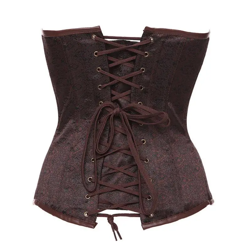 

New Plus Size S-6XL Fashion Button Overbust Gothic Corset Womens Chain Steampunk Corsets Bustiers Lingerie Waist W58925