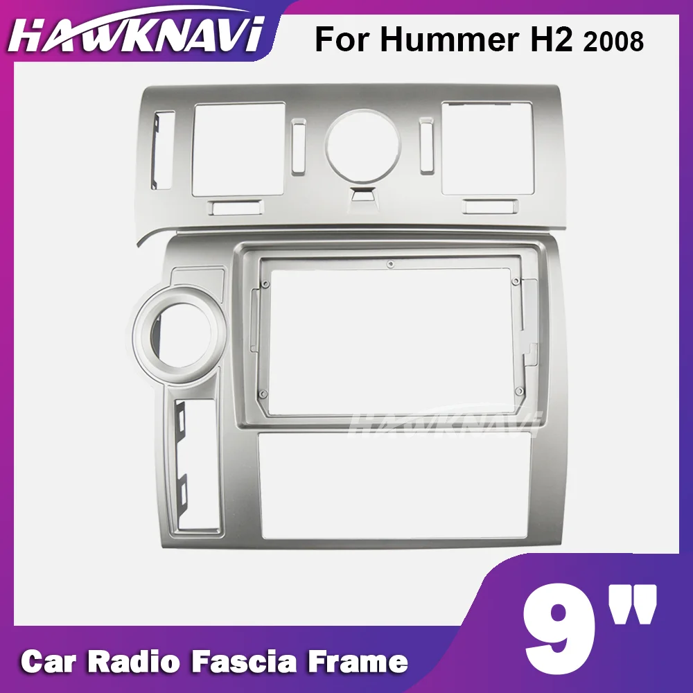 

Hawknavi 9 Inch 2 Din Car Radio Frame For Hummer H2 2008 Automotive Audio Interior Accessory Fascia Framework Trim Kit