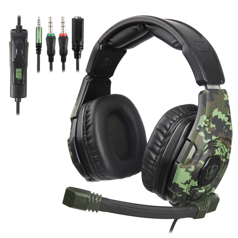 LETTON L2 высококачественные камуфляжные зеленые Игровые наушники проводные