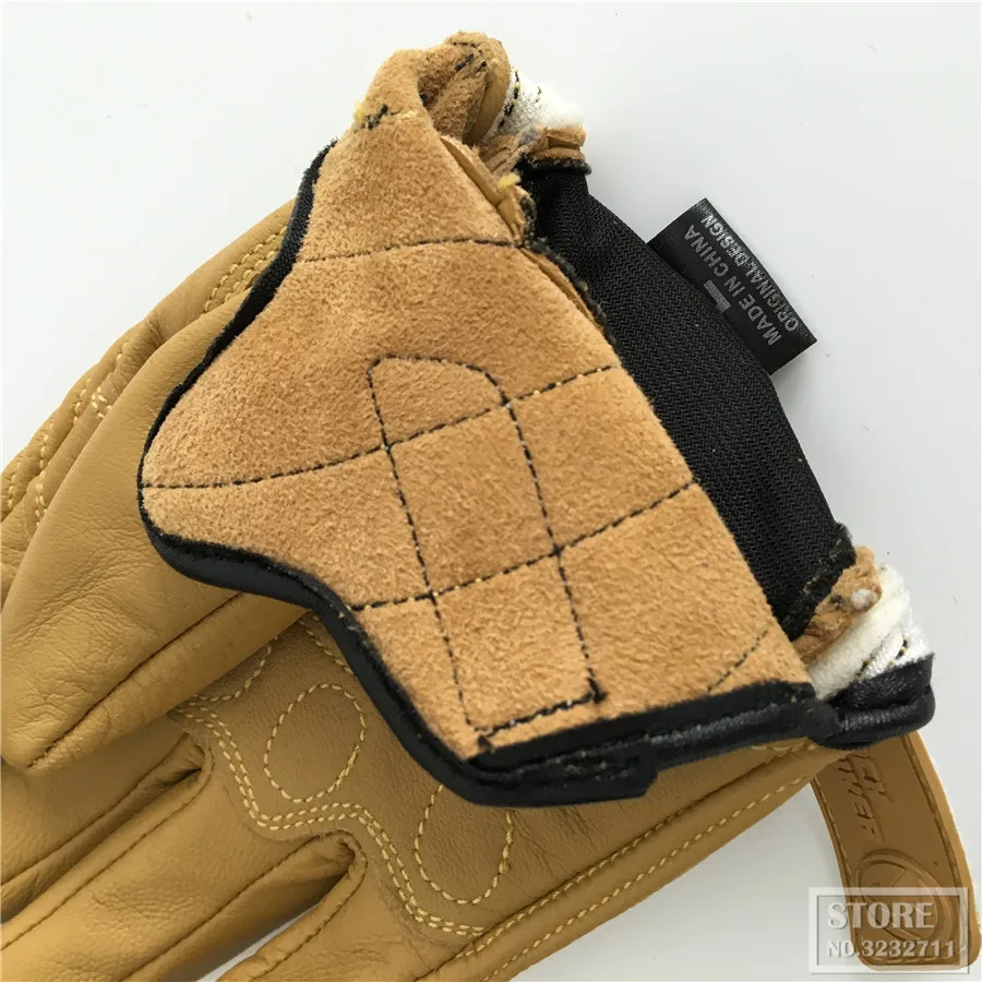 Мотоциклетные Перчатки в стиле ретро черные коричневые перчатки из натуральной