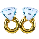 1 шт. кольцо с бриллиантами, кольцо на День святого Валентина, воздушный шар из фольги, романтические украшения для свадебной комнаты, декор для вечеринки