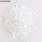 Камни и кристаллы ZOTOONE для маникюра, Плоская задняя поверхность, Стразы AB из смолы для самостоятельной сборки, аппликация из страз