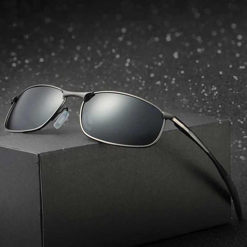 

Brand Polarized Sunglasses Metal Frame Square Classic Male Sunglass Men Driving Sun glasses UV400 Shades gafas de sol hombre