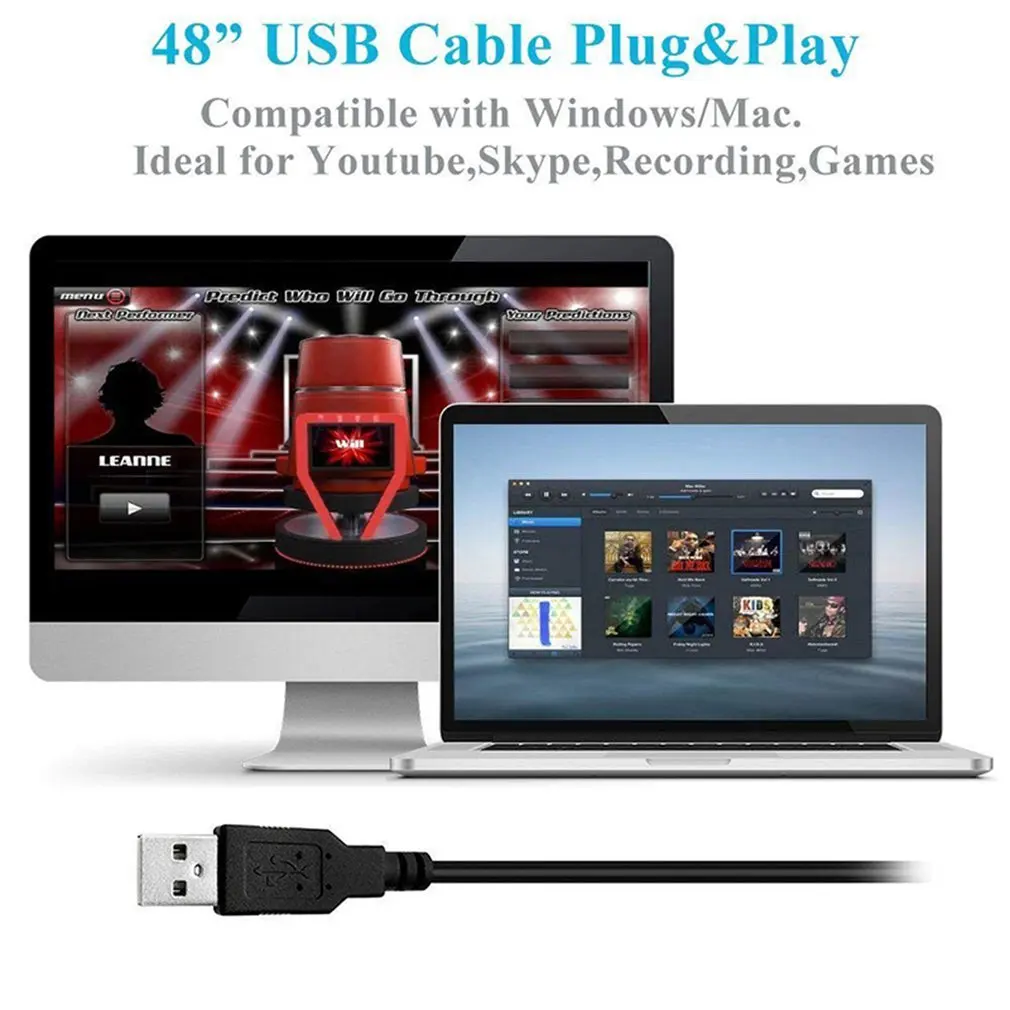 Настольный компьютер ноутбук Универсальный Usb микрофон