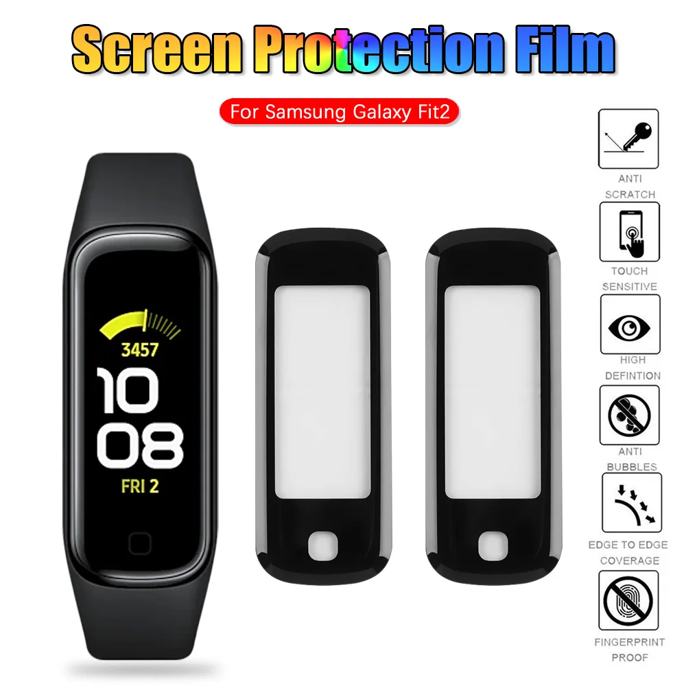 

For Samsung Galaxy Fit 2 SM-R220 3D Full Coverage Protective Film Smart Watch Screen Protector Soft Clear Guard Cover
