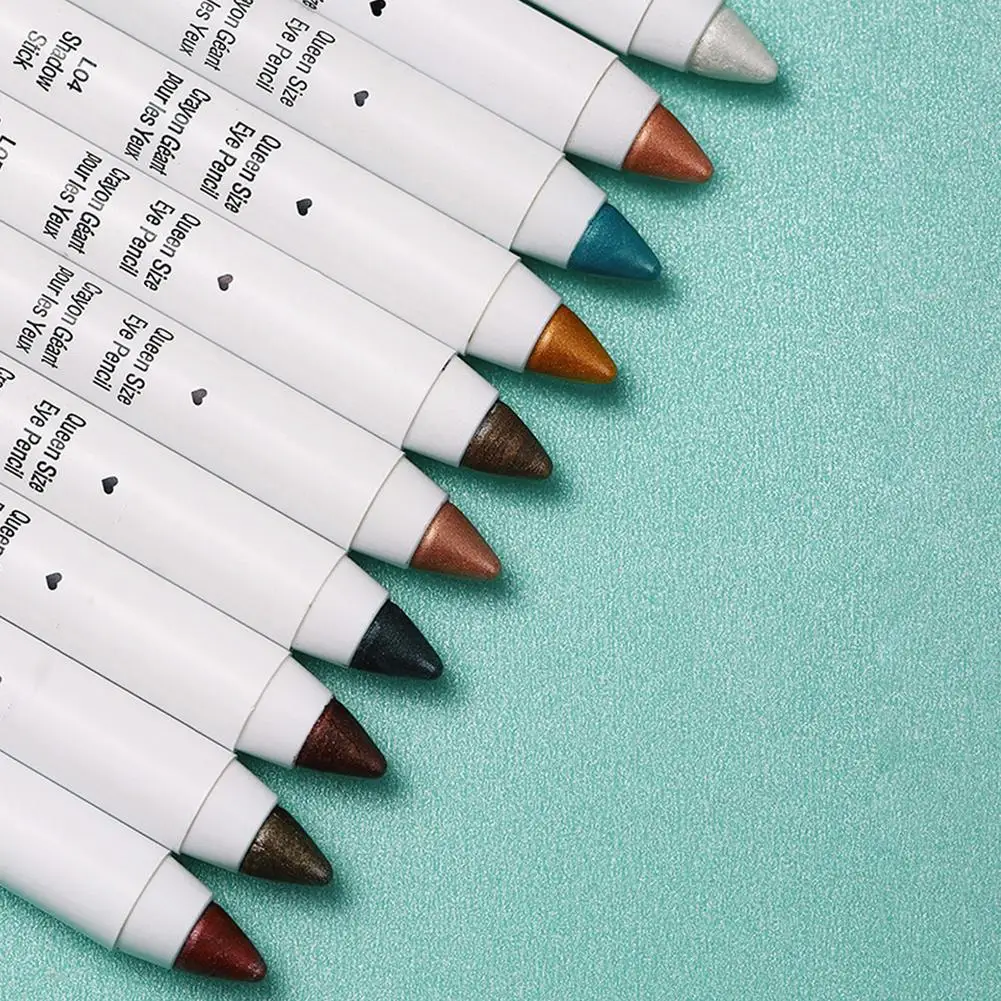 

Карандаш для теней с точилкой, долговечная ручка для макияжа глаз, перламутровые цветные ручки для теней для век, долго держится без пятен